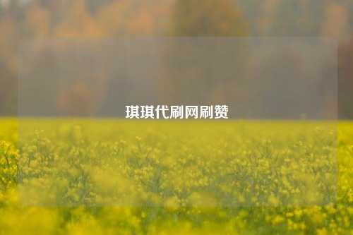 琪琪代刷网刷赞
